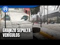 Fuerte lluvia con granizo sorprende a Puebla en plena ola de calor