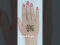 easy and simple mehndi design for bridesmaide uk-usa viral dubai 🎉