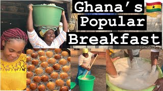 Life in Rural Sunyani | Satisfying Way of Making Ghana’s Popolar Breakfast/Snack | West Africa