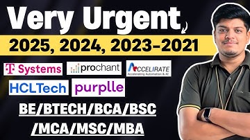 🔥Latest Hiring | BE/BTECH/BCA/BSC/MCA/MSC/MBA | Off Campus Drive 2025, 2024-2021 BATCH