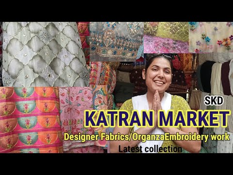 Beautiful Designer fabric😍/ Soft Organza/ Embroidered &mirror work😍/Katran market