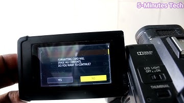 How to do memory card format in Panasonic PV 100