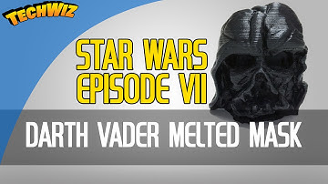 Star Wars Episode 7 Darth Vader Melted Mask 3D Print from the New Trailer 3DBurn Ep 3