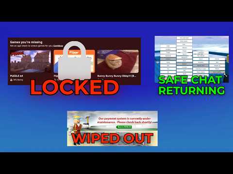 Roblox Locked Millions of Games, Safe Chat Returns? + Classic History Gone