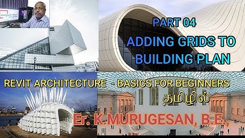 Revit Architecture - Part 04 - Adding Grids to Building Plan in Tamil