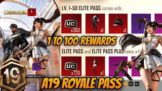 🔥A19 ROYAL PASS IS HERE - 1 TO 100 REWARDS AND COMPLETE LOOK IN 4.4 UPDATE screenshot 1
