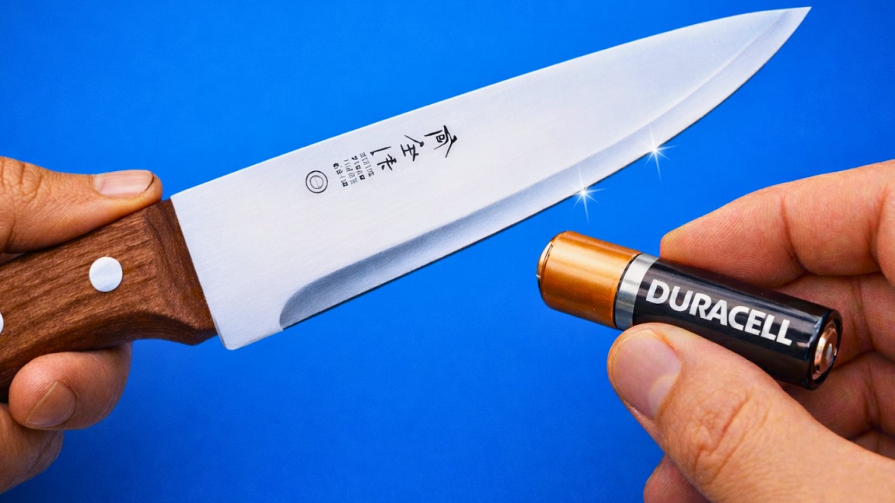 Этот трюк с заточкой ножей из ПВХ + чистка лимоном работает как по волшебству!