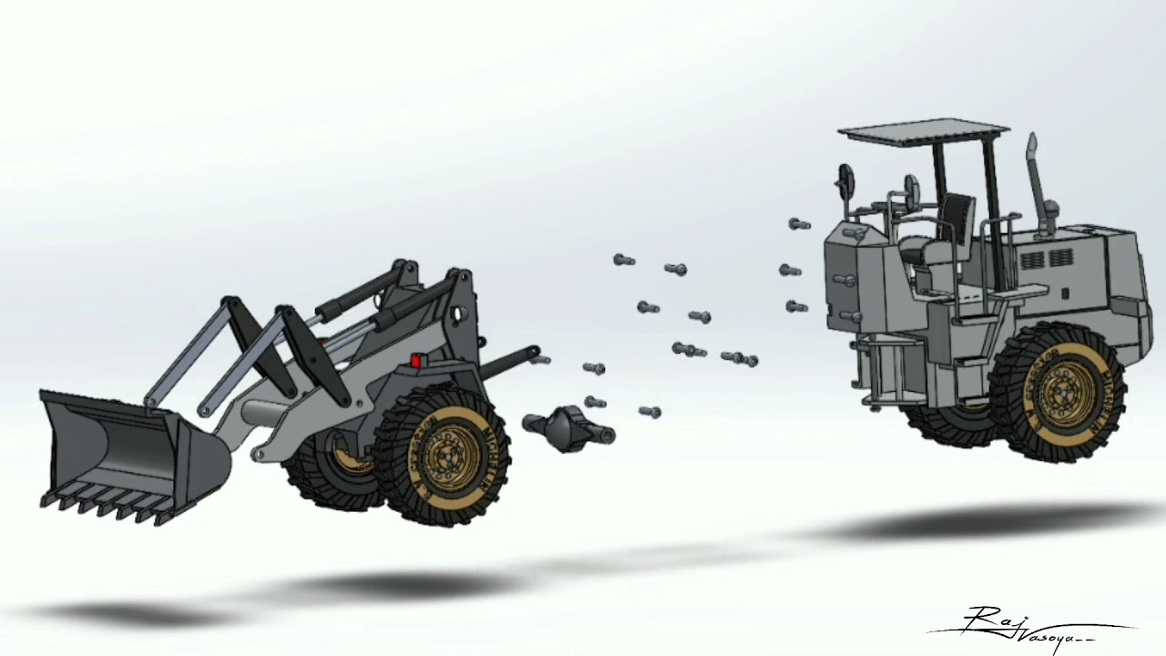 created from solidworks | PROJECT JCB | DESIGN | exploded | 