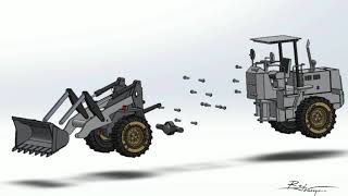 created from solidworks | PROJECT JCB | DESIGN | exploded | #solidworks #tutorials #design #vehicle screenshot 4