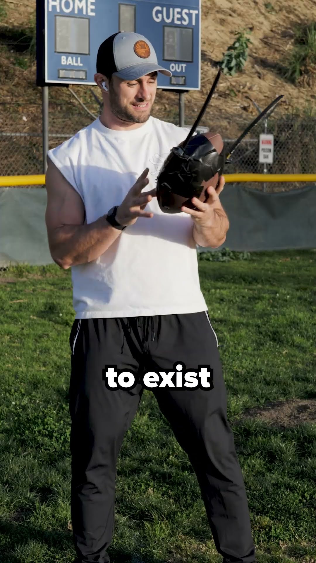 What happens when you put swords on a football?