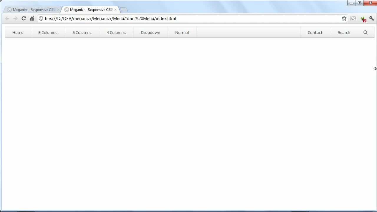 Meganizr - Responsive CSS3 Mega Menu - YouTube