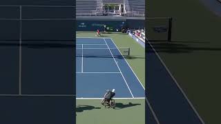 This wheelchair rally at the 2024 US Open was 🔥 (via @USOpen/TT)