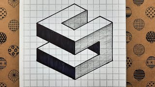 Adım Adım Kareli Deftere Yapılabilecek 3 Boyutlu Çizimler - 3D Drawing On A Square Notebook