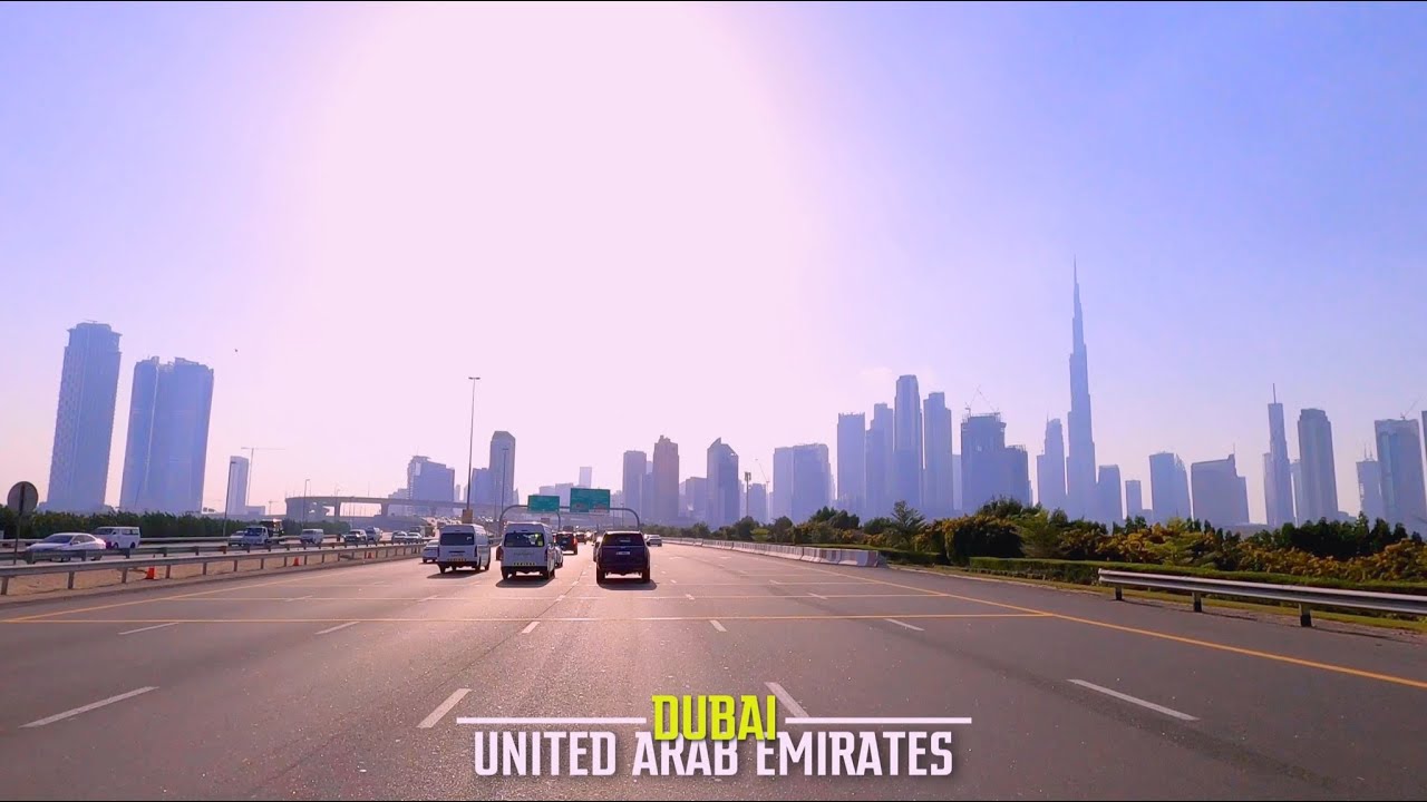 Dubai Skyline - 4K | Driving Downtown - 2022