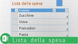 Tutorial excel #40 - Modello lista della spesa screenshot 1