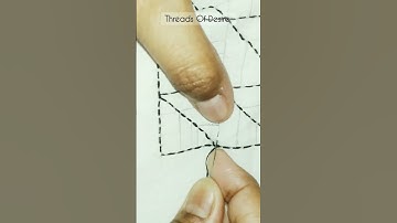 Full Process Of Sashiko Design || Traditional Embroidery Of Japan #shorts #shortsvideo