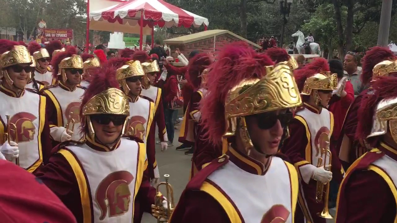 USC Trojan Marching Band March to Stadium
