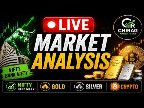 🔴 Stock Market LIVE | Nifty, Bank Nifty, Gold, Silver & Crypto Analysis