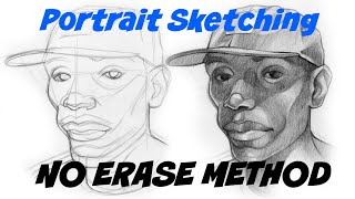 Portrait Sketching. No Erase Method. Beginner Friendly. How to Draw.