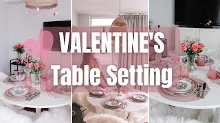 Valentine's Day Table Decor: Simple Elegant Tablescape