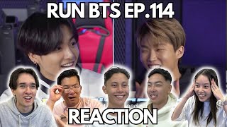 Run BTS! EP.114 {League Of Number} BTS \u0026 T1 REACTION!!