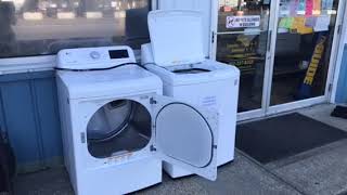 Used washer and dryer at trailer store
