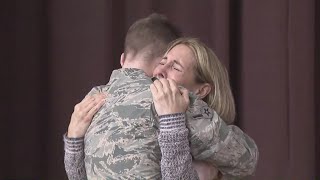 Air Force Member Surprise Homecoming Reunion