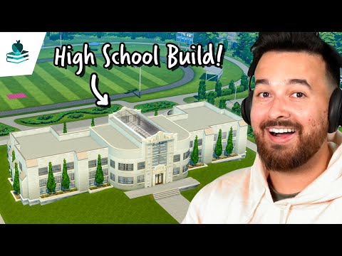 I am building my own high school in The Sims 4!