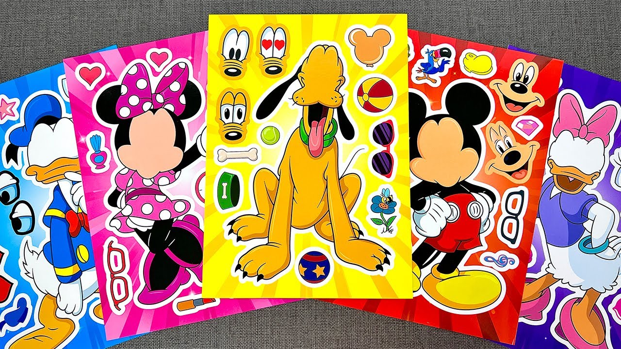 [🐾paper diy🐾] Mickey Mouse Fashion Sticker Book 🎀 Minnie, Donald, Goofy & Pete 💖 미키 마우스