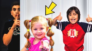 24 Hour Challenge In Kids Diana Show House Ryans World Was With Her