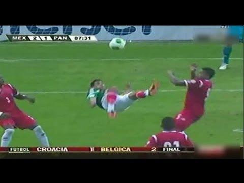 Increible Gol de Chilena - Raul Jimenez - Mexico 2 vs Panama 1 - 11/Octubre/2013