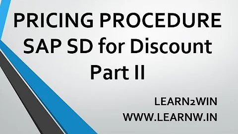 pricing procedure in sap sd with Discount | calculation procedure | pricing schema #sap #learn2win
