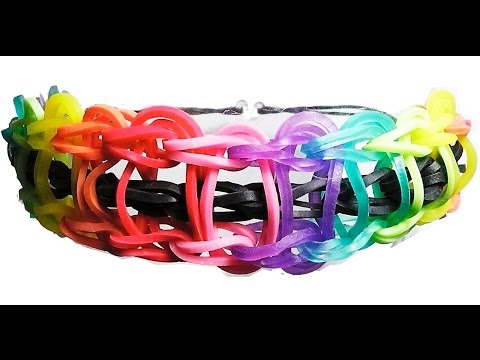 How To the Rainbow Loom RAINBOW LADDER armband maken. VIDEO TUTORIAL DIY