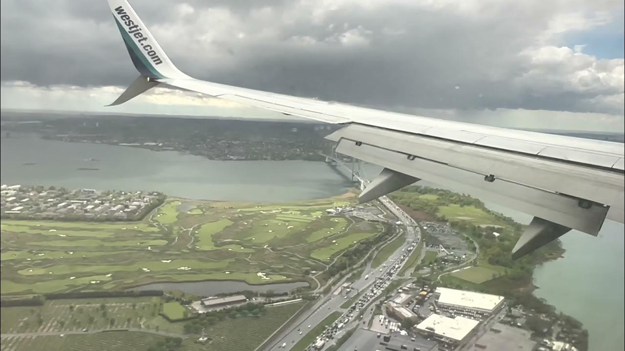 WestJet Landing At LaGuardia Airport, New York YouTube