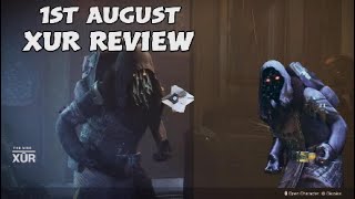 Destiny 2 Xur Review 1st Aug 2025