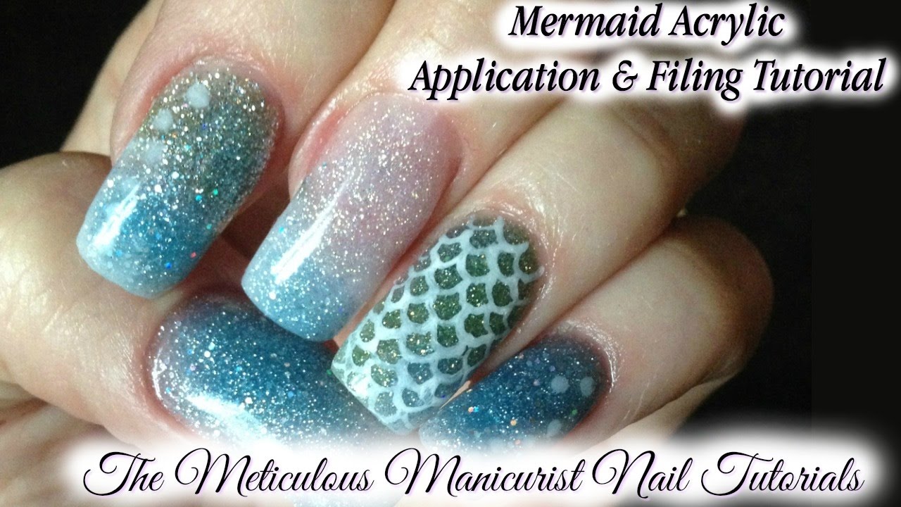 💕 Color Fade Acrylic Nails Application and Nail Filing Tutorial 💕