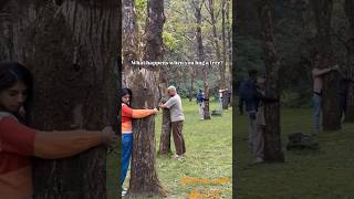 What happens when u hug a tree?#stressrelief #health #peace #happiness #nature #healing #love #care