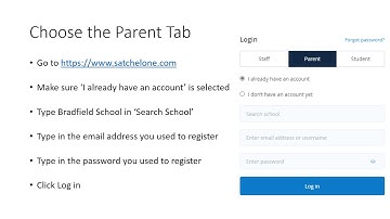 Satchel:One - Logging back in as a parent (Web browser)
