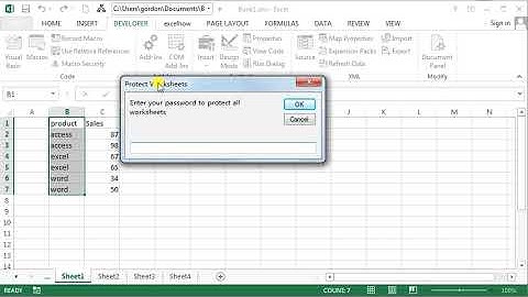 How to Protect Multiple Worksheets at Once in Excel