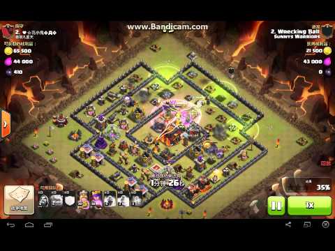 【部落衝突COC】《傲視九重天》十本奇特四彈跳七石頭打兩星