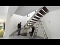 Montage Escalier Inox Design avec Garde-Corps Verre