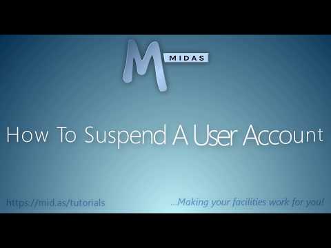 MIDAS: How To Suspend A User Account