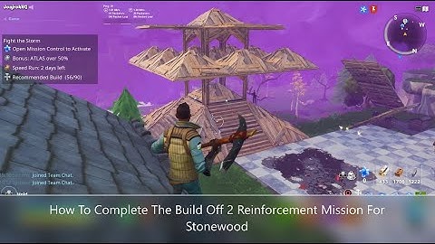 How To Complete Build Off 2 Reinforcement Mission For Stonewood ep16 (Save The World Walkthrough)