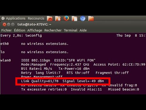 [Tuto Linux] Connaître le débit des connexions wifi (commande bash terminal Ubuntu instruction)