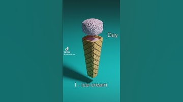 36 days of type. I - ice-cream #artwork #animation #36daysoftype #artist #blender3d