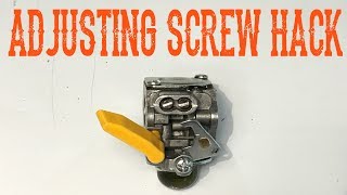 How To Adjust a Carburetor Without a Special Tool