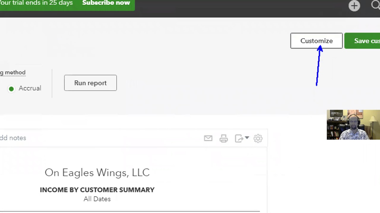 QuickBooks Income by Customer Summary Report - YouTube