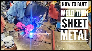 How to MIG WELD (Butt Welding THIN Sheet Metal) Gap or No Gap?