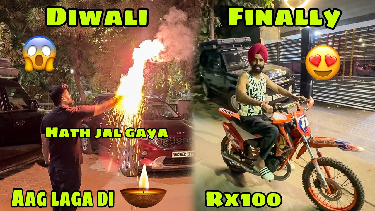 Diwali wale din tagda kaand ho gaya 😰 hath mai pataka fatt gaya 😭 or RX100 ka bhi kaam kar diya 🙏🏻