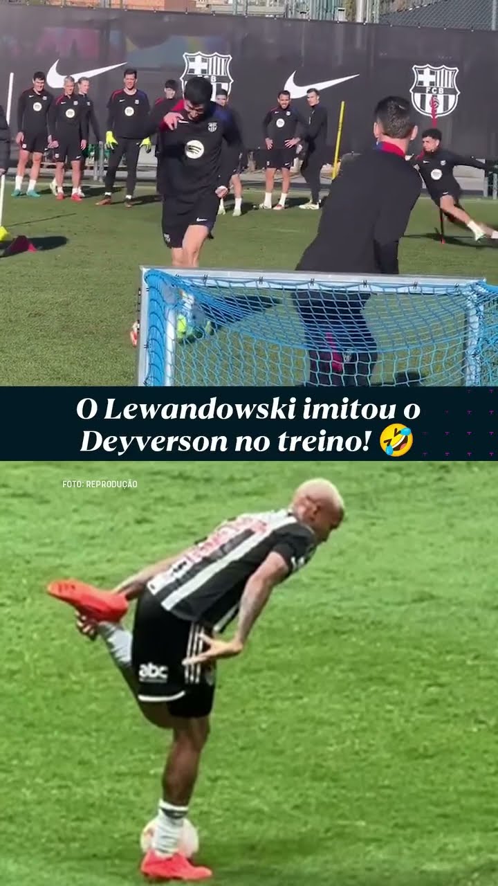 O LEWANDOWSKI IMITOU O DEYVERSON! ? #shorts